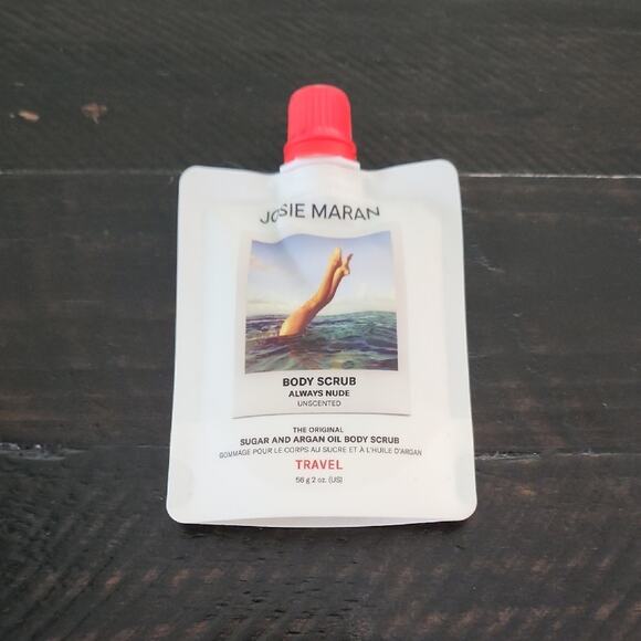 JOSIE MARAN Sugar & Argan Oil Body Scrub Always Nude Unscented Travel Size - Picture 1 of 3